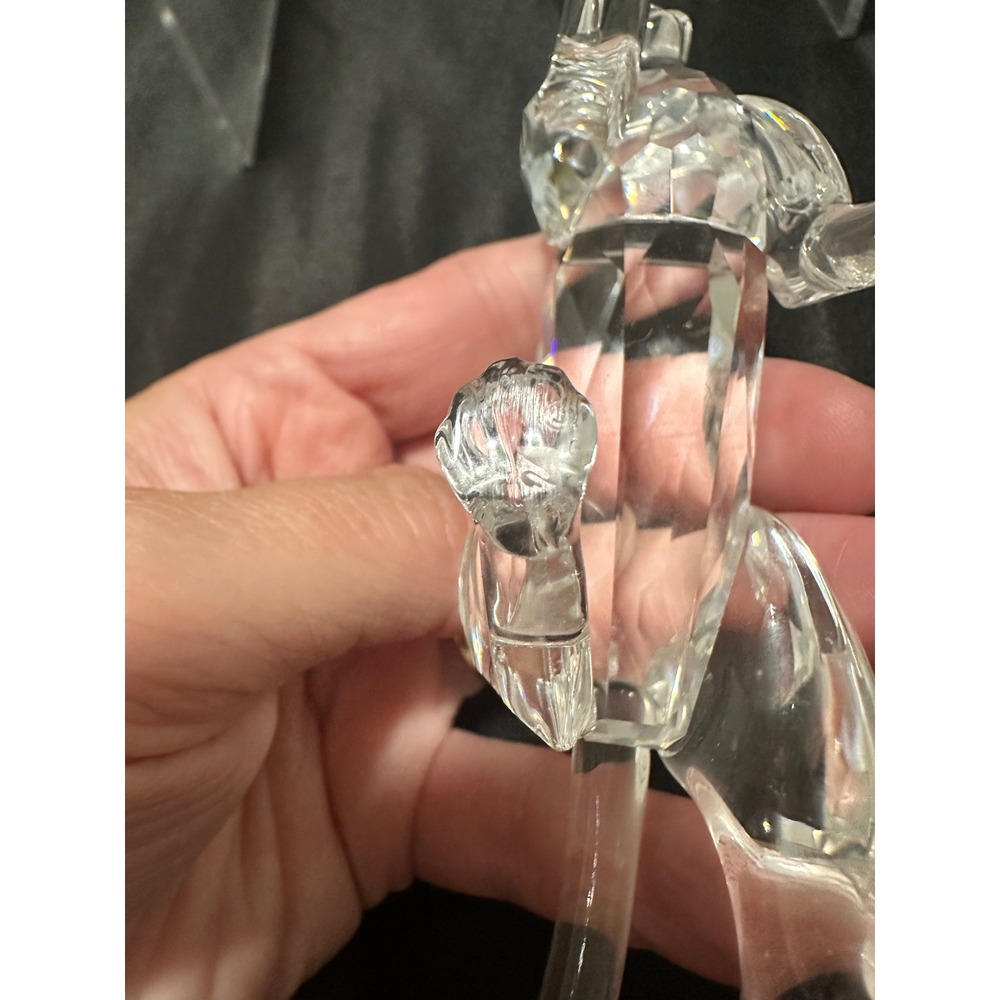 Swarovski Panther Figurine Crystal Clear 5 Inch Excellent Faceted Animal Decor - Picture 4 of 7